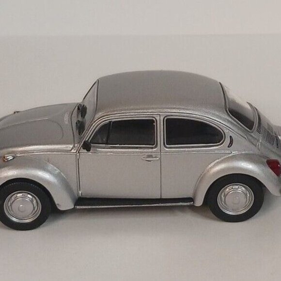 PCT Volkswagon VW Beetle Fusca Diecast 1:43 Vintage Silver Good Condition - Picture 3 of 9